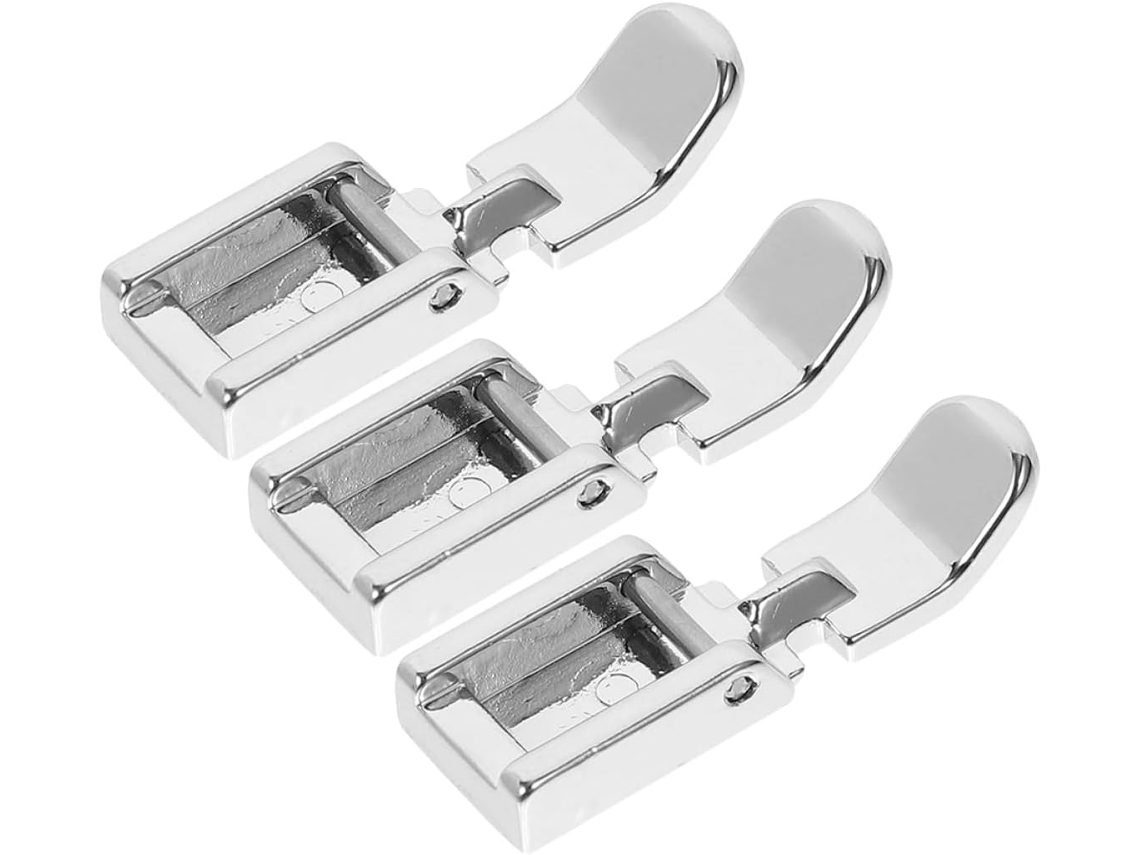 Conjunto De 3 Peças De Calcador Para Zíper Para Máquina De Costura | Metal