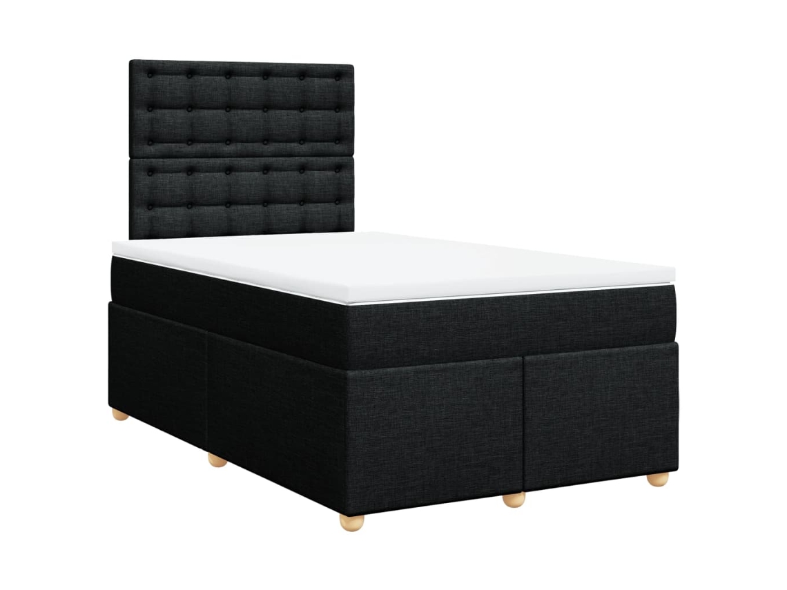 Box Spring Bed, Box Spring Beds Vidaxl Preto Tecido (120 X 200 Cm)