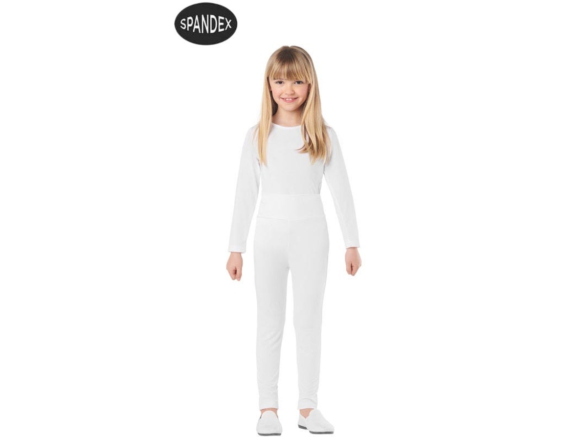 Fato Unisexo CAR&GUS Conjunto de Collant de Elastano Branco de 2 Peças (Tam.: 3-4 anos)