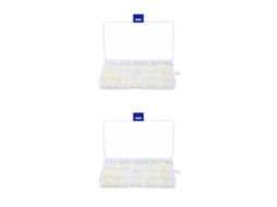 Kit De 2 Grampos De Alumínio Com Corda De Aço Inoxidável Para Pendurar Quadros - Resistentes E Práticos - 20 Peças*2