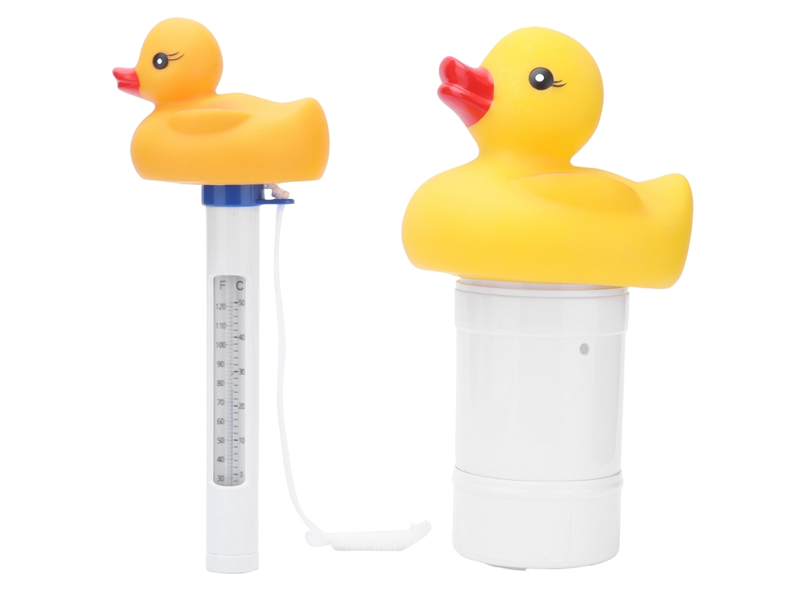 Primerox Conjunto de 2 Termômetros de Água e Dispensadores de Cloro para Piscinas, Resistentes a Altas Temperaturas