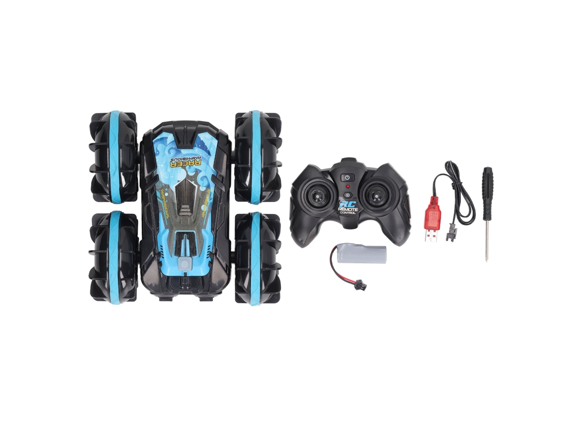 Ats coche Rc de Acrobacias Anfibio 2.4ghz Eléctrico Inalámbrico Impermeable Azul Control Remoto