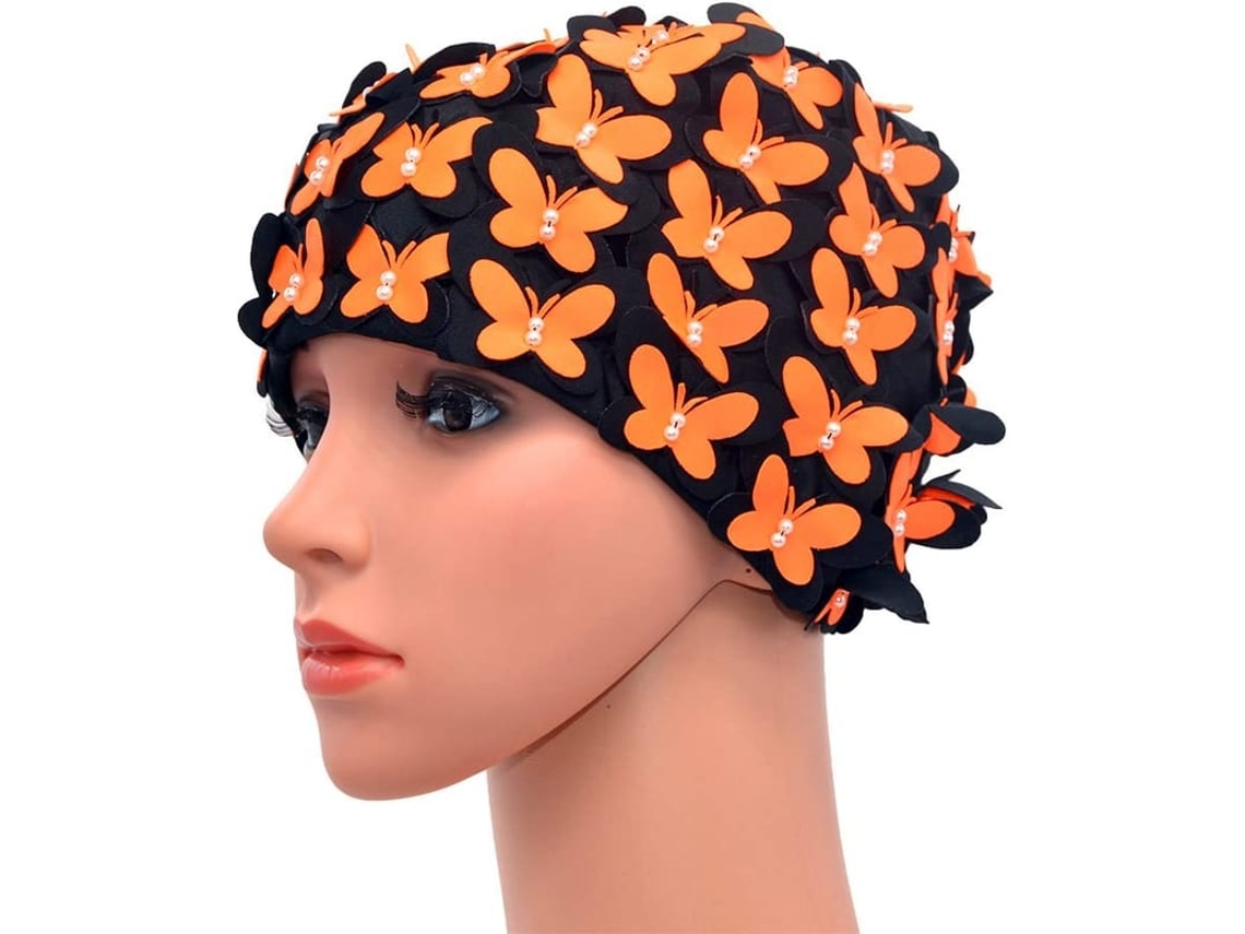 Boné De Natação Vintage Floral Petal Estilo Retrô Para Mulheres