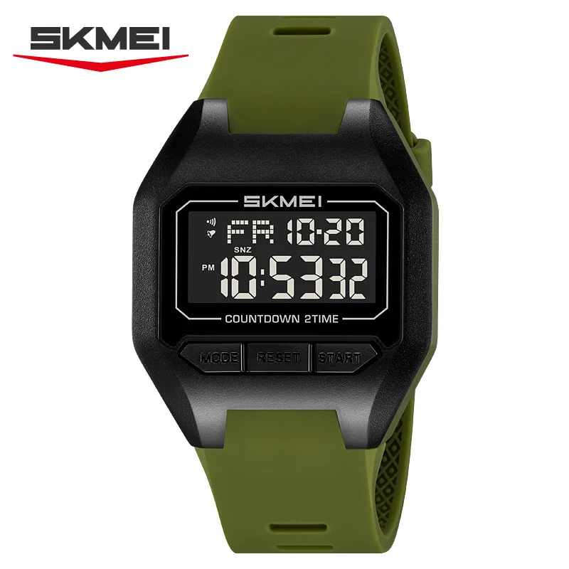 Relógio Digital MDUG À Prova D'água com Despertador e Timer, Para Estudantes e Esportes (verde Militar)