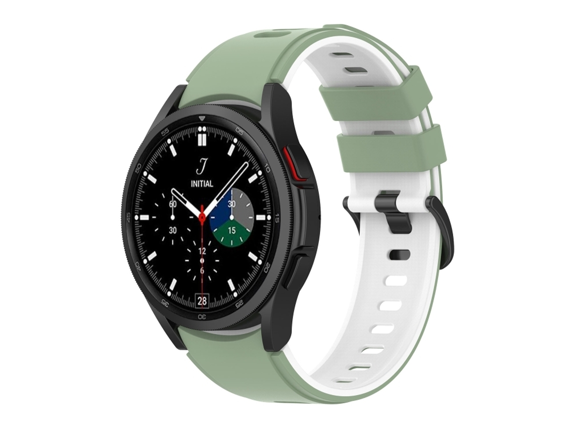 Bracelete Silicone para Samsung Galaxy Watch 5 Pro / Watch 5 Duas Cores Verde Claro Branco XIAOMOYU (45mm)