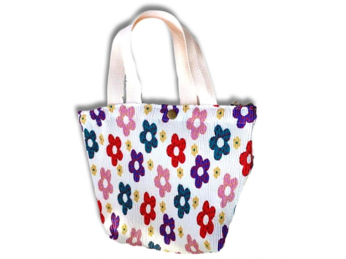 Bolsa Pequena AQUAFORGE em Tecido, Compartimento, Estampa Floral, Adultos