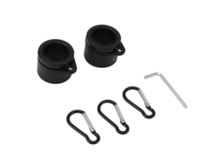 2026 Store 2 Piezas Anéis de Palo de Bandeira G3/4 Alumínio 360° Rotatório Anti enrolamento Clip de Montagem Kit Preto