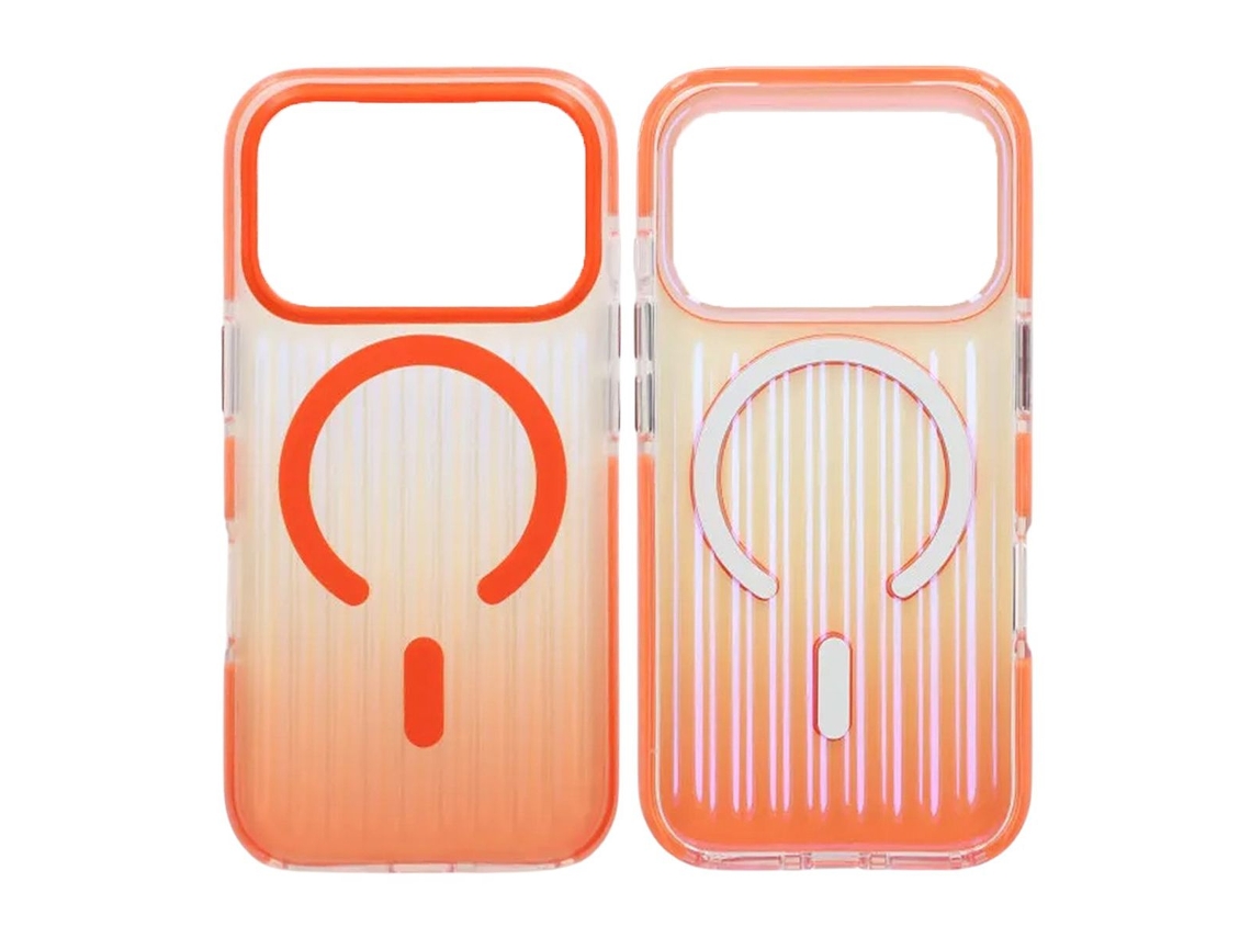 Capa Magsafe De Papelão Ondulado Para Iphone 17 Pro - Laranja