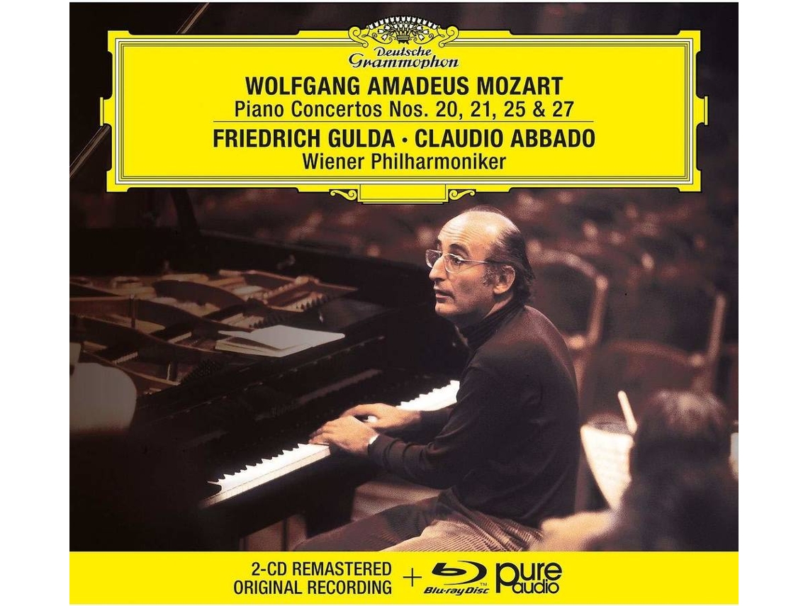 CD2+BD Audio Friedrich Gulda, Claudio Abbado, Wiener Philharmoniker: Mozart-Piano Concertos Nos. 20, 21, 25 &amp; 27
