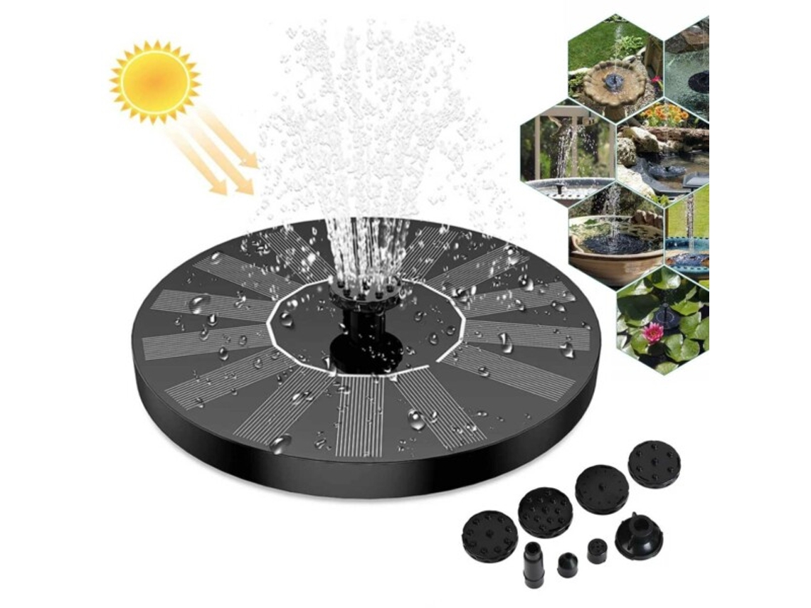 Fonte Solar Para Bebedouro De Pássaros E Piscina, 13cm, Amarela.