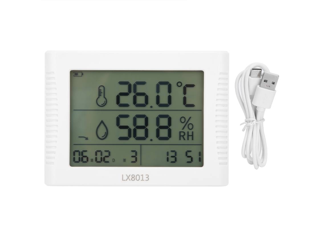 Termômetro Higrômetro Digital LX8013 para Laboratório Indústria com Display 4.5 polegadas | S/MARCA