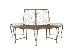 Vidaxl Banco De Árvore 4-número De Lugares 160 X 80 X 89 Cm Aço