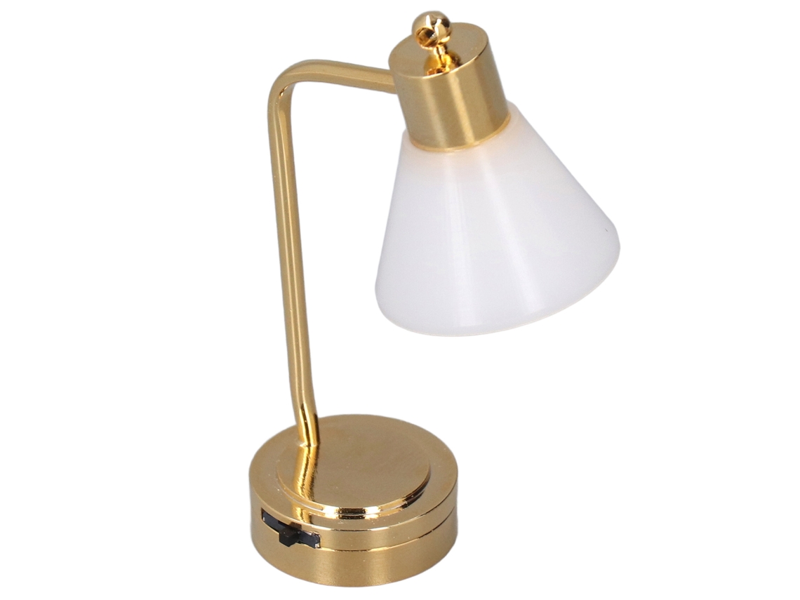 Lâmpada De Mesa Para Casa De Boneca Branca Led Miniatura Pequena