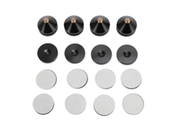 4 Conjuntos De Pés De Isolamento Para Alto-falante Alumínio Absorvedor De Vibração Spike Preto Para Cd Dvd Amplificador