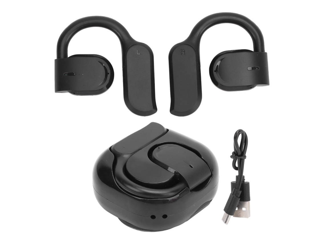 Aetheria fones de Ouvido Tradutor de Idiomas Bluetooth 5.4 com 144 Idiomas App Ios Android Preto