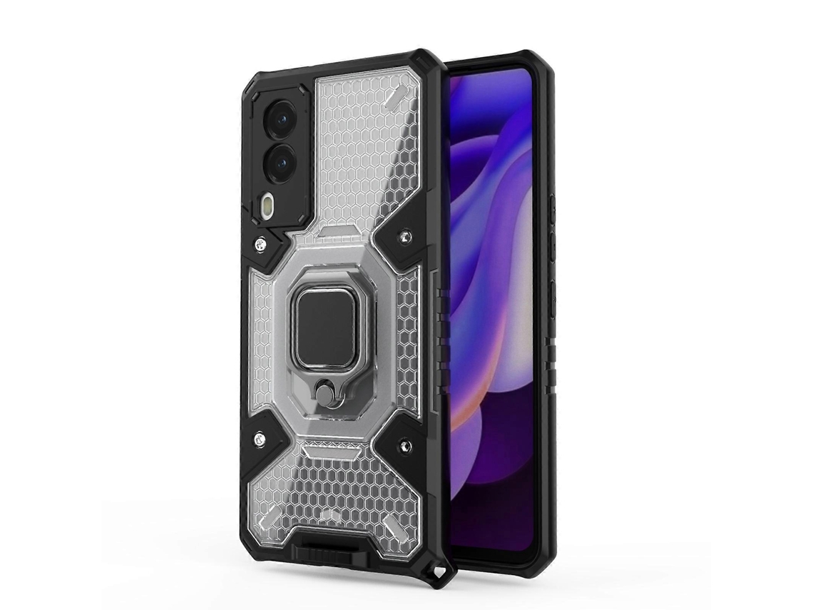 Capa Protetora Com Suporte De Anel Space Pctpu Para Vivo V21e 5g (branca)