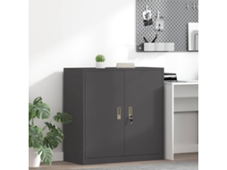 Vidaxl Armário De Arrumação Preto 90 X 40 X 90 Cm Aço
