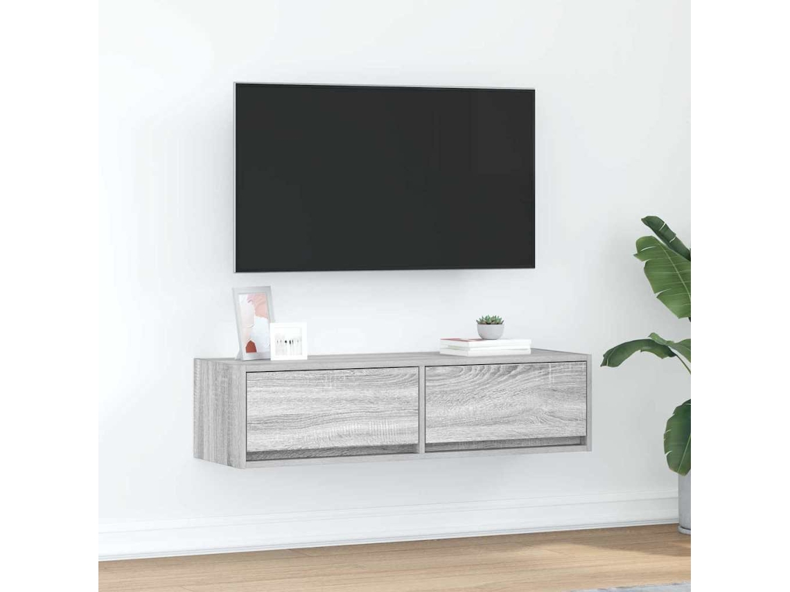 Vidaxl Gabinete para Tv com Gaveta Sonoma Cinzento 100 X 31 X 25,5 Cm