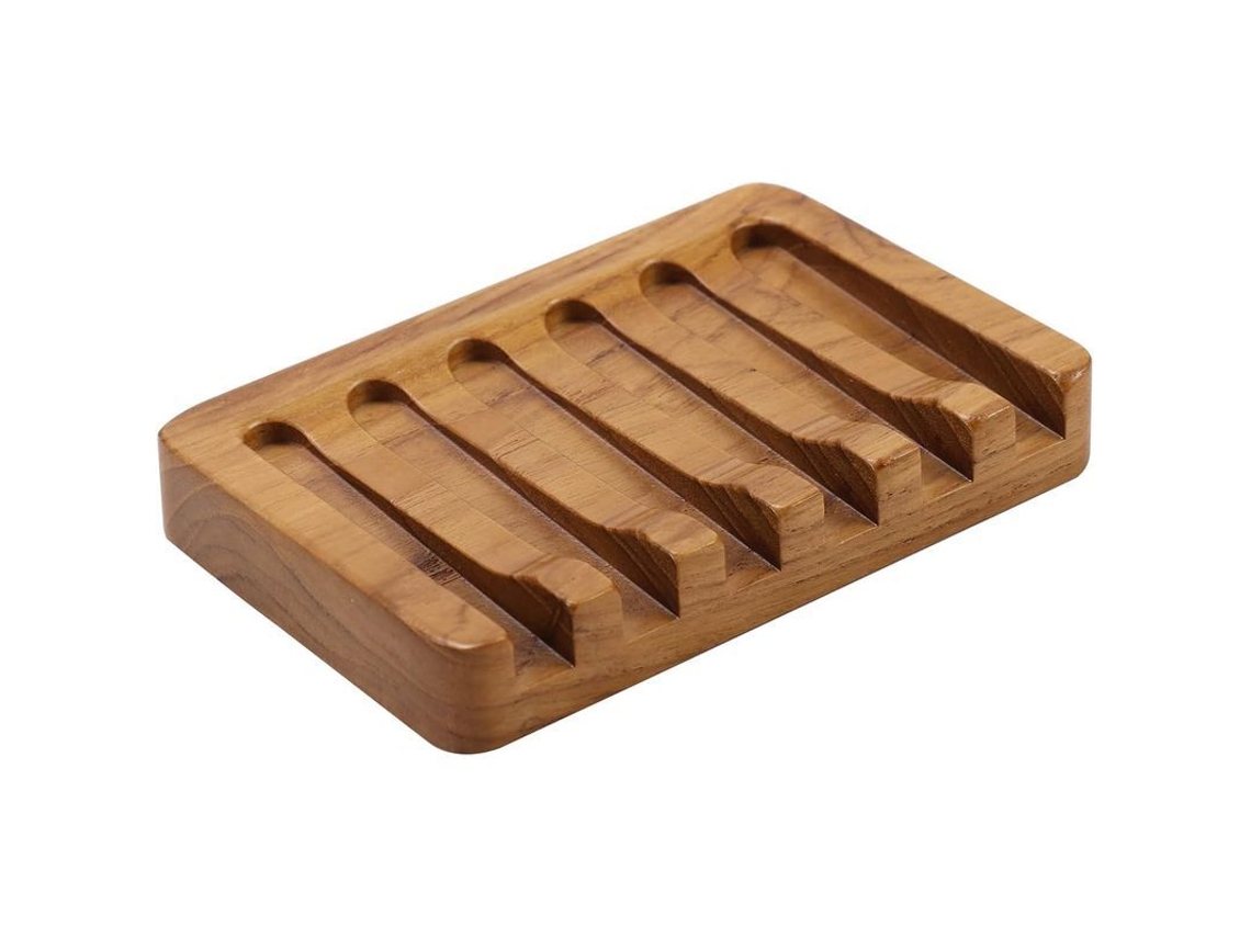 2026 plato de Jabón de Teca Con Diseño Inclinado, 3 Piezas, Dispensador para Baño Y Cocina