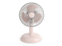 Ventilador de Secretária Pequeno Usb LAXISCREED em rosa claro para verão
