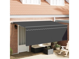 Vidaxl Toldo Retrátil Antracite 400 X 200 Cm Poliéster E Alumínio