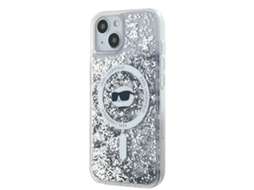 Capa para iPhone 15 Plus KARL LAGERFELD Pele Sintética Rígida Transparente