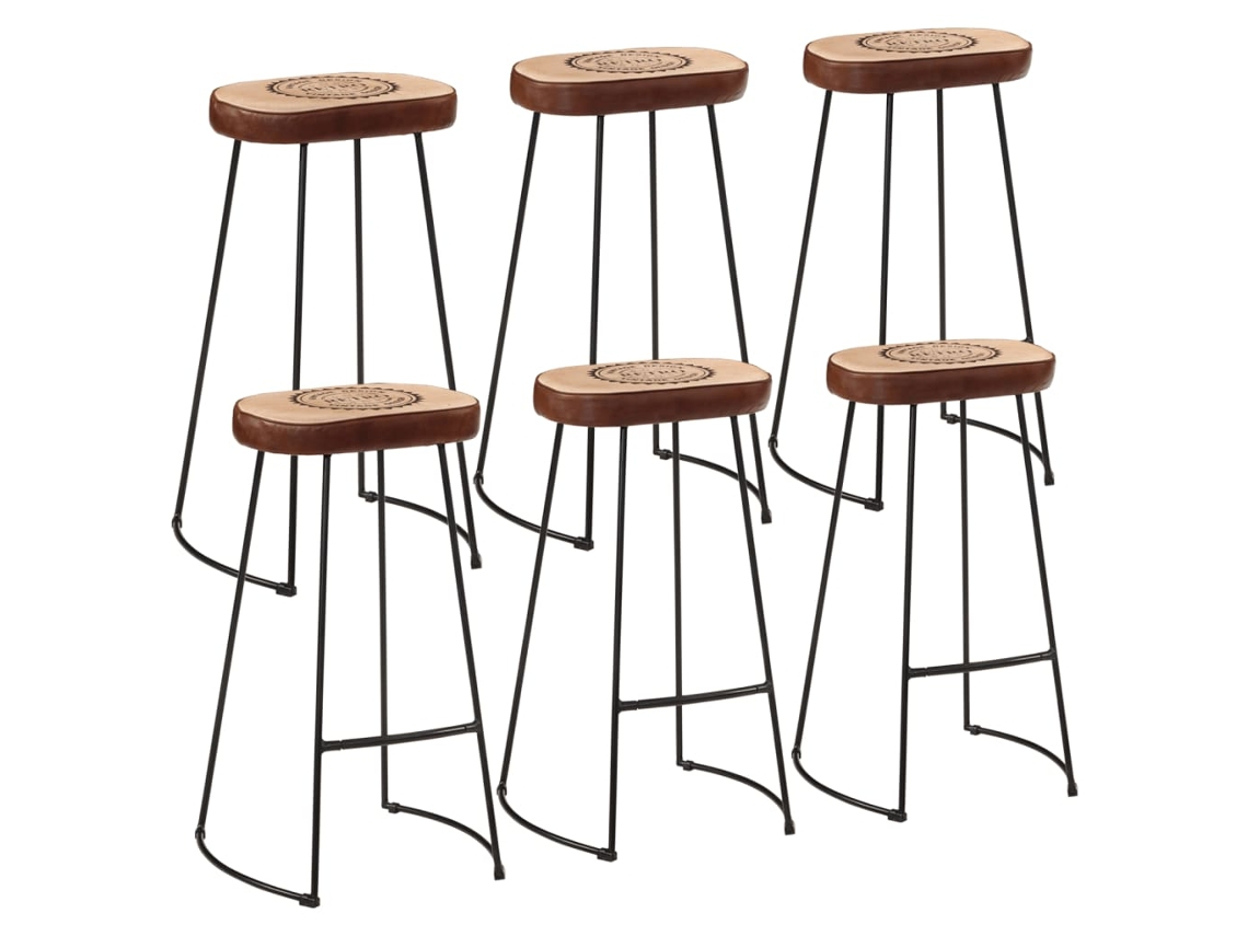 Conjunto de Bar 7 Pcs Madeira de Mangueira e Metal MAISON EXCLUSIVE
