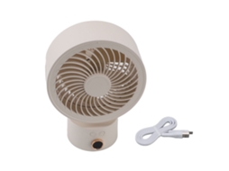 Ventilador de mesa portátil com timer de 4h, oscilante, recarregável para casa, viagens e escritório LAXISCREED
