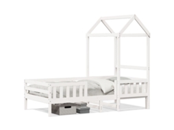 Bed Frame, Bed Frames Vidaxl Branco Madeira De Pinho (80 X 200 Cm)