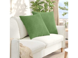 Vidaxl Travesseiros De Sofá 2 Pcs Verde Claro 60 X 60 Cm