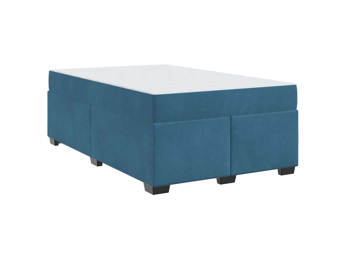 Conjunto 1 Estrutura Da Cama Vidaxl Azul Tecido (120 X 190 Cm)