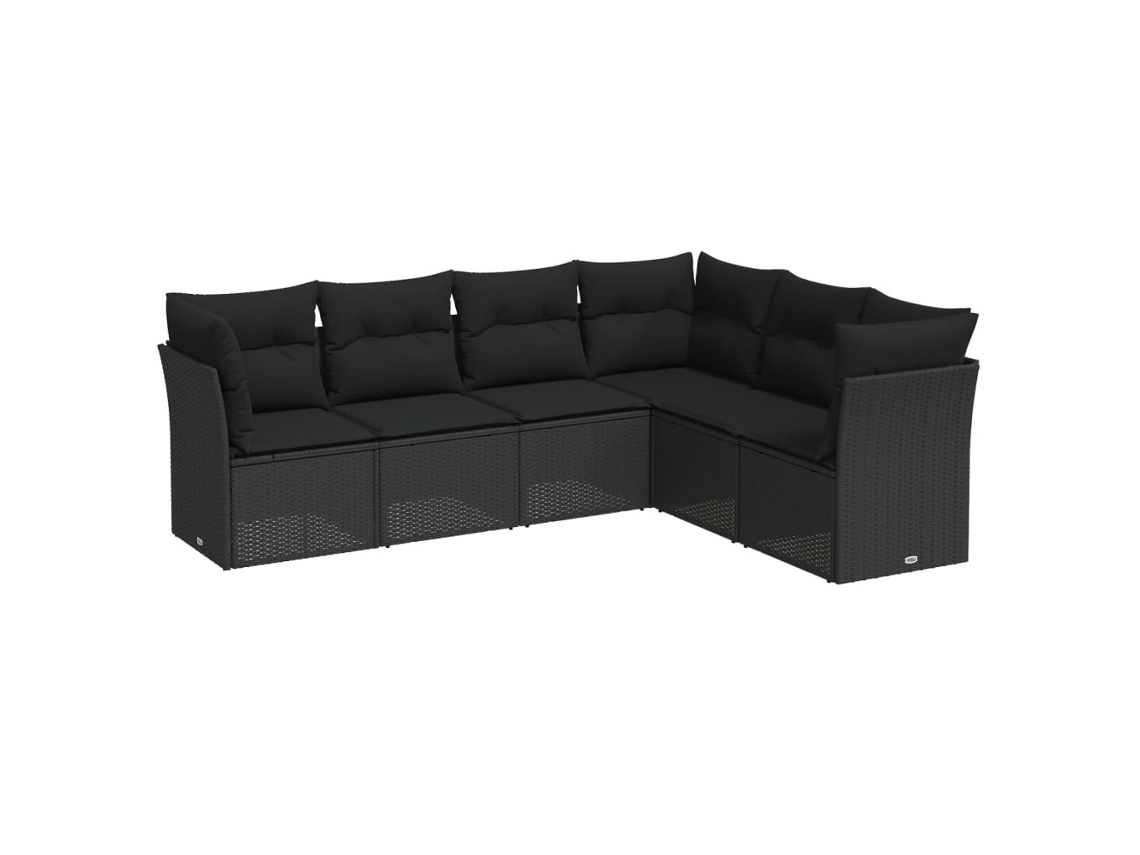 Garden Sofa Set, Garden Sofa Sets Vidaxl Preto Rattan / Vime (n/a)