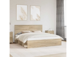 Vidaxl Estrutura Da Cama Com Cabeceira Sonoma 180 X 200 Cm