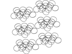 Elásticos Borracha Pretos E Grossos 4cm, 1600 Unidades, para Artigos de Papelaria, Escritório E Packaging Alta