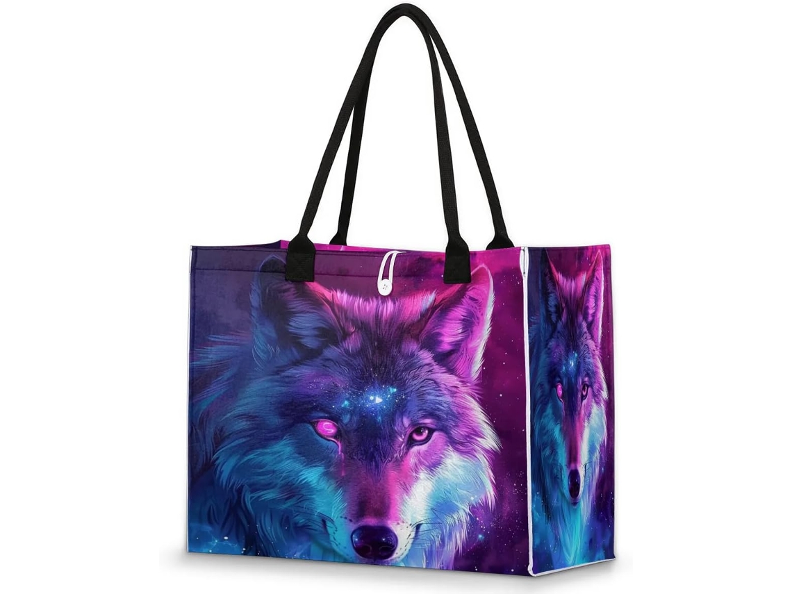 Bolsa de Ombro Tropicallife Estampa de Vaca 38x25x19 cm