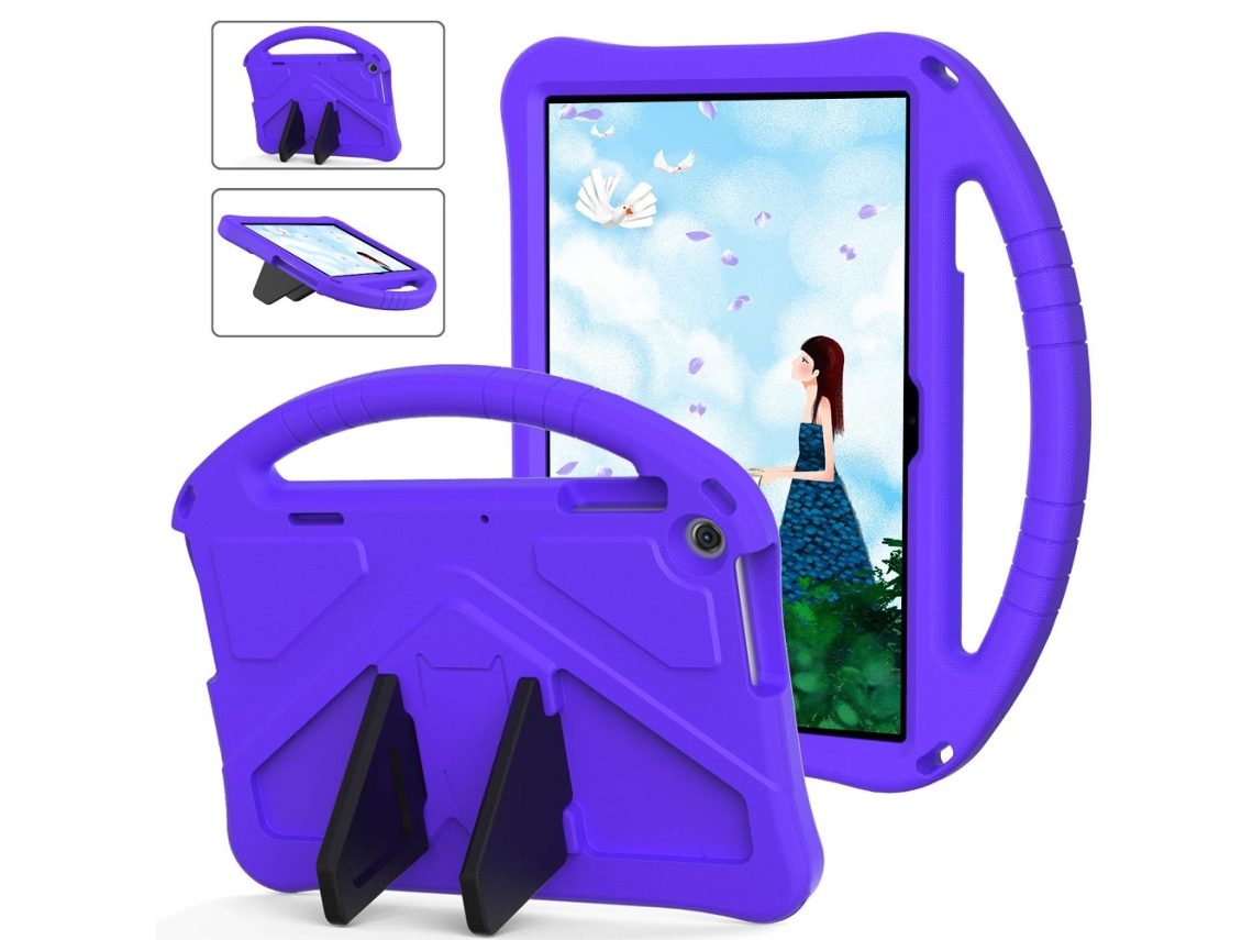 Capa Infantil Para Lenovo Tab M10 (3 Geração) Com Alça E Suporte, Roxa