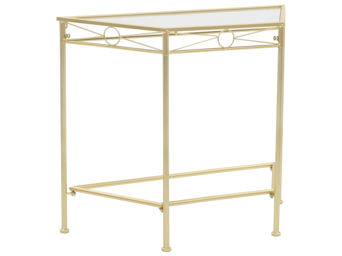 Side Table, Side Tables Vidaxl Ouro Metal (n/a)