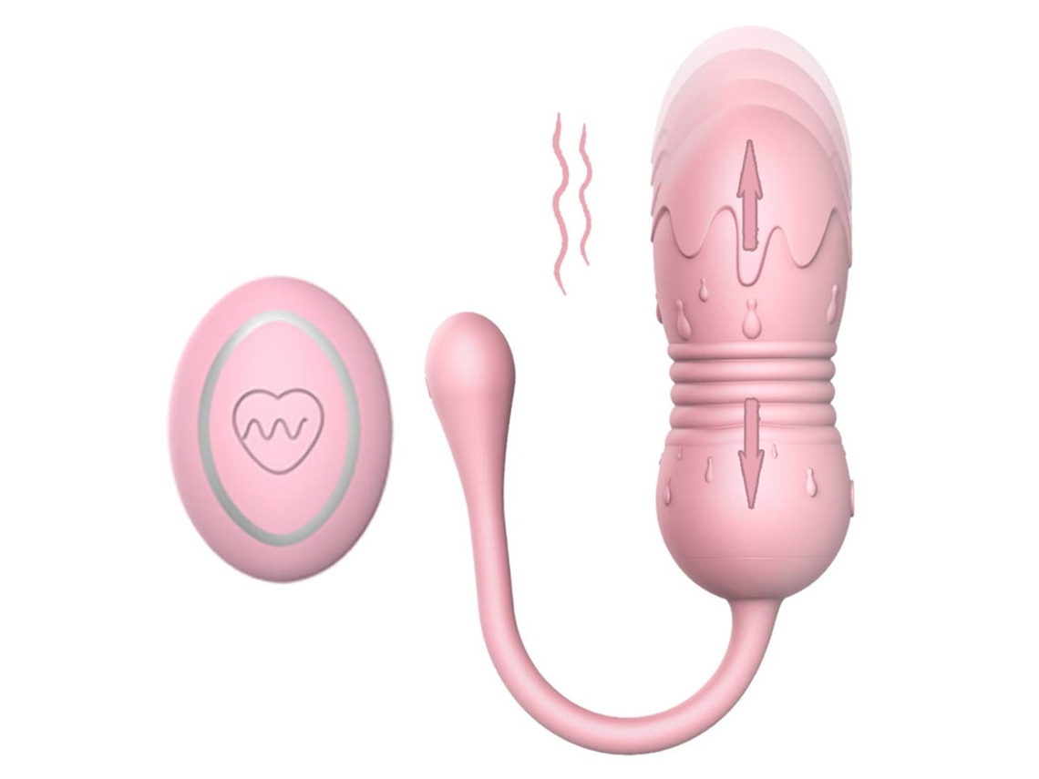 Vibrador Telescpico De Controle Remoto Sem Fio Para Mulheres (rosa)