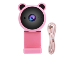 Webcam Bestvite M62 2 (1080p, HD, USB, microfone embutido), rosa