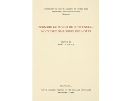 Livro Bernard Le Bovier De Fontenelle Nouveaux Dialogues Des Morts De Schier E Donald (francês)