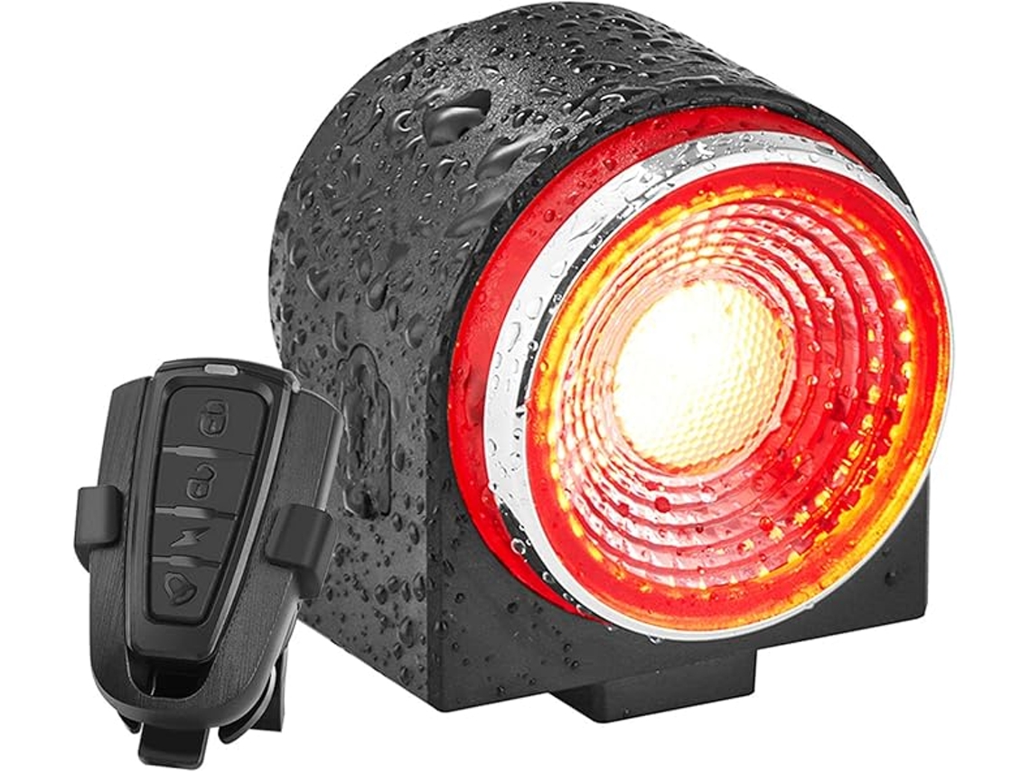 Alarme De Bicicleta Com Lanterna Traseira Com Carregamento Usb E Lanterna Traseira Super Brilhante