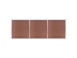 Vidaxl Painel De Vedação Para Jardim 526x186 Cm Wpc Castanho