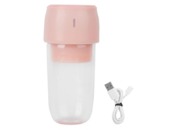 Liquidificador Portátil Laxiscreed Com Copo De Vidro De 350ml E Carregamento Usb Rosa
