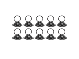 10 Peças De Portavasos De Mesa Portatárjetas De Metal Para Bodas Fiestas Clip Menú Preto