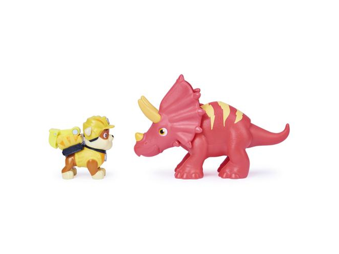 Paw Patrol Dino Rescue Rubble And Dinosaur Action Figure Set