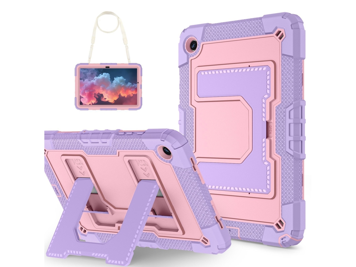 Tressino Capa Tablet Para Samsung Galaxy Tab A11 Plus 11 Polegadas (2025) Resistente A Choques Com Suporte, Rosa-roxo