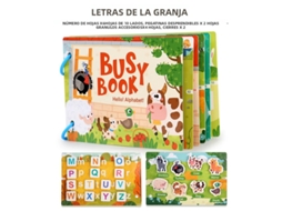 Livro de Atividades para Bebês, Ideal para Jogos Educativos na Primeira Infância, Livro Sensorial com Adesivos. MDUG (estilo 1)