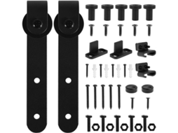 Kit De Ferragens Para Portas Correr Estilo Celeiro Com Corrediças Laterais Armários Robusto, Trilhos Para Instalação