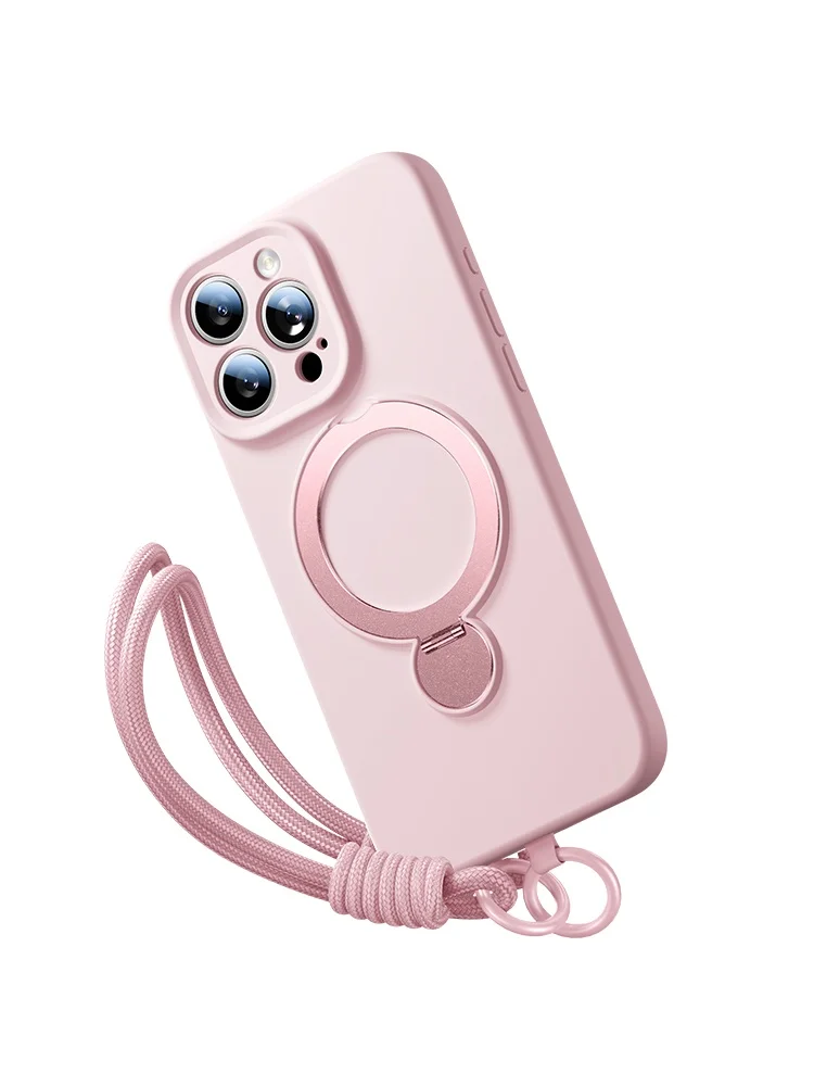 (iphone 16 Rosa) Capa Magsafe Para Celular Com Suporte Magnético Para Líquidos E Rotação De 360°