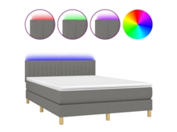Box Spring Bed, Box Spring Beds Vidaxl Cinzeto Tecido (140 X 190 Cm)